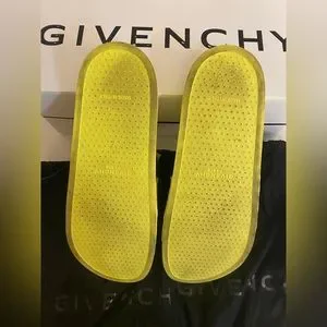 Givenchy Star-Patterned Yellow Slides Givenchy | Shoes | Bright Yellow 4g Embossed Givenchy Slides  main image 3